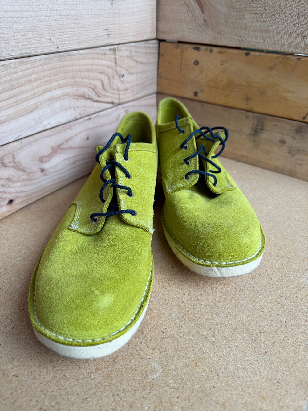 Danner Men's Lime Green Suede Casual Lace-Up Shoes size 12EE